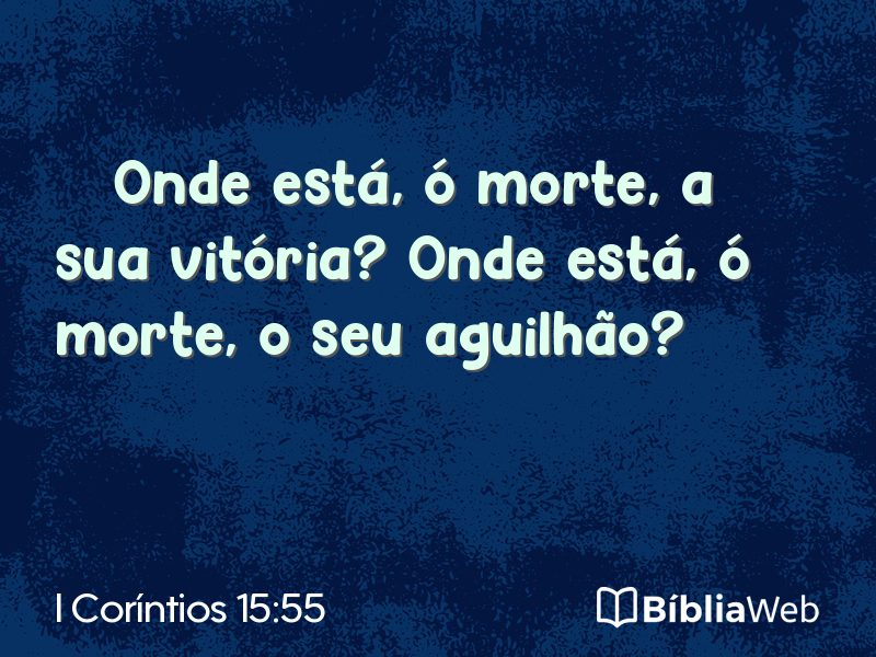I Coríntios 15:55 em imagem para compartilhar