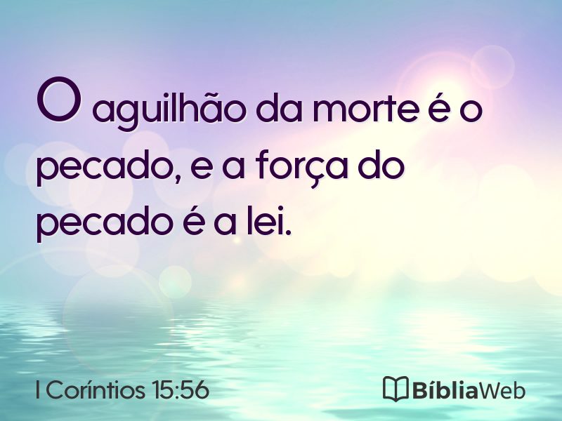 I Coríntios 15:56 em imagem para compartilhar