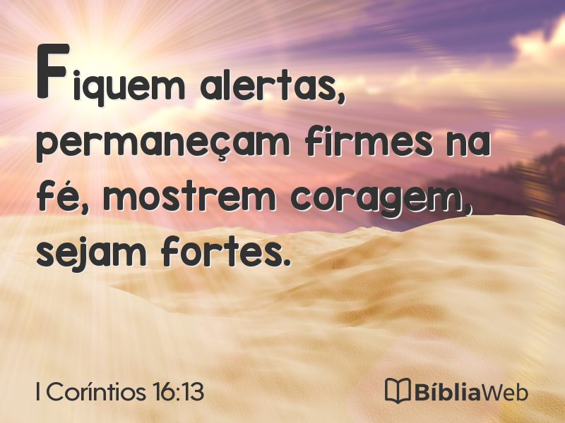I Coríntios 16:13 em imagem para compartilhar