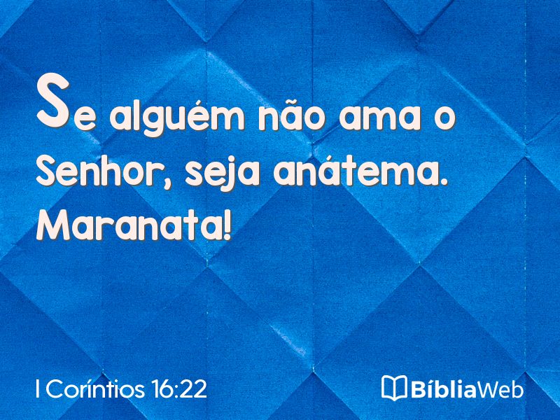 I Coríntios 16:22 em imagem para compartilhar