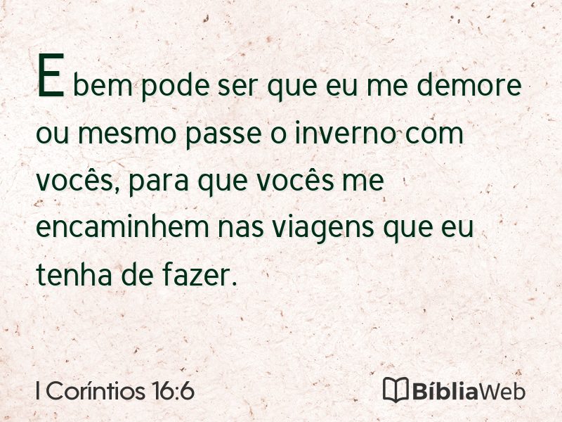 I Coríntios 16:6 em imagem para compartilhar