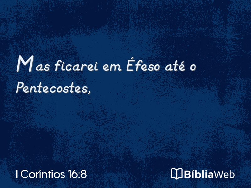 I Coríntios 16:8 em imagem para compartilhar