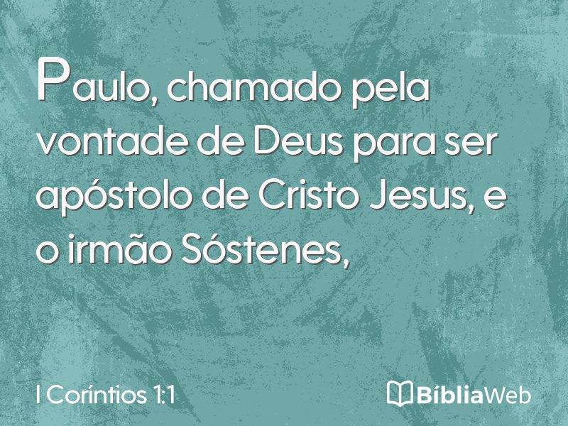 I Coríntios 1:1 em imagem para compartilhar