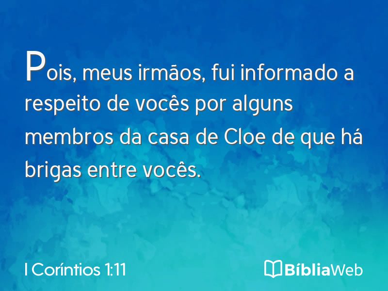 I Coríntios 1:11 em imagem para compartilhar