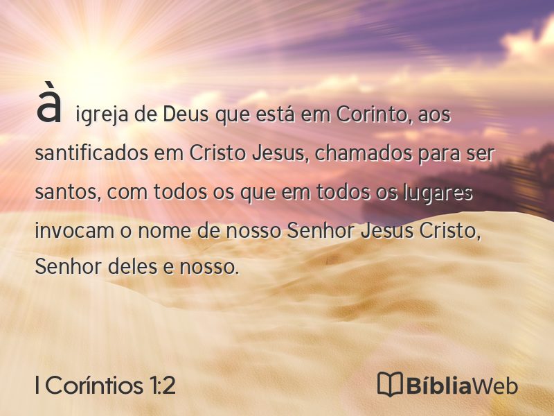 I Coríntios 1:2 em imagem para compartilhar