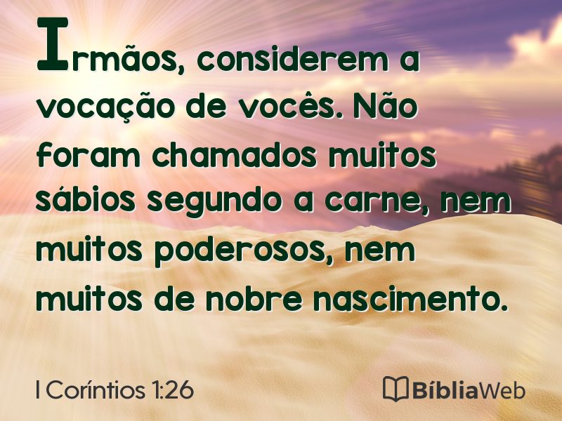 I Coríntios 1:26 em imagem para compartilhar