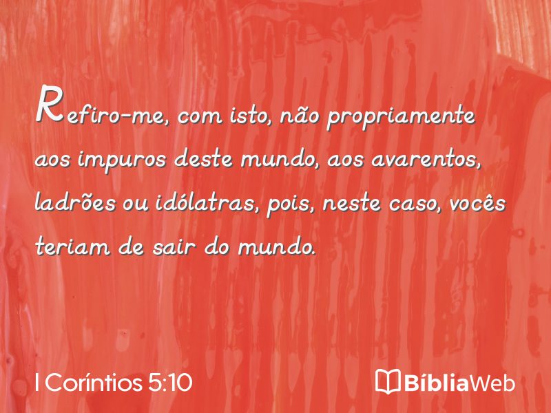 I Coríntios 5:10 em imagem para compartilhar