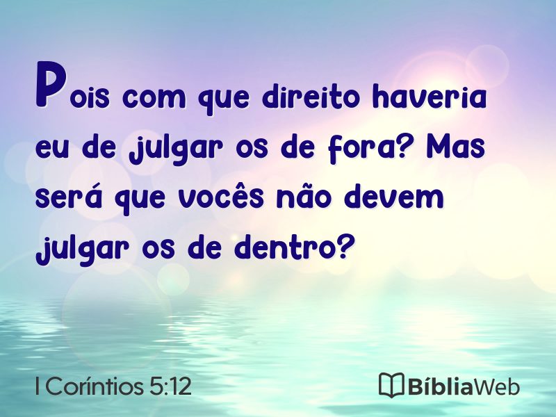 I Coríntios 5:12 em imagem para compartilhar