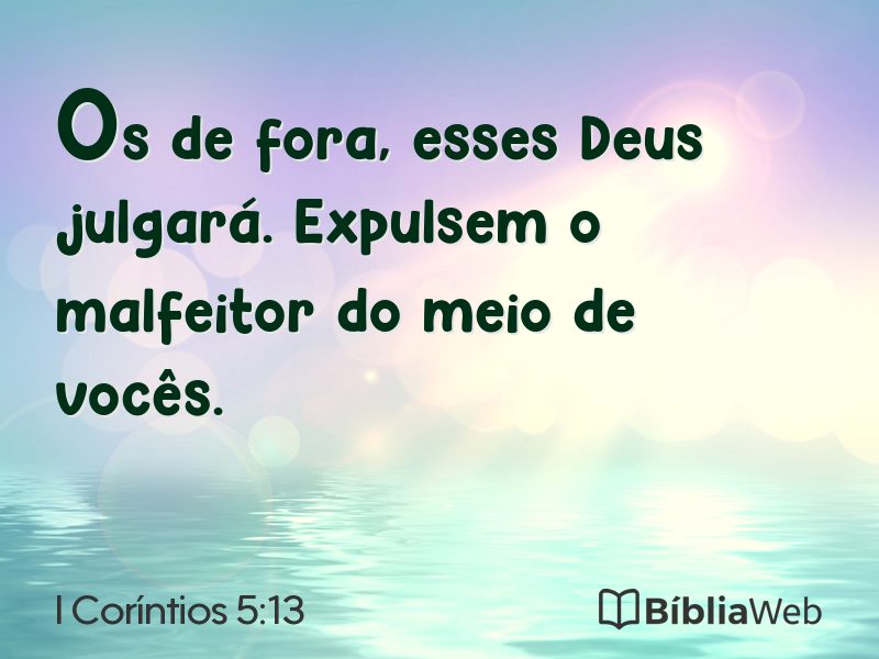 I Coríntios 5:13 em imagem para compartilhar