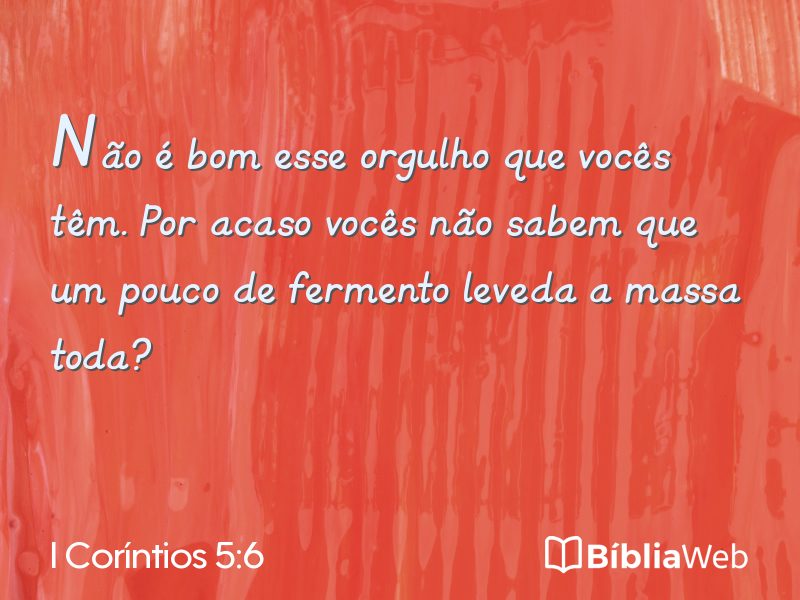 I Coríntios 5:6 em imagem para compartilhar