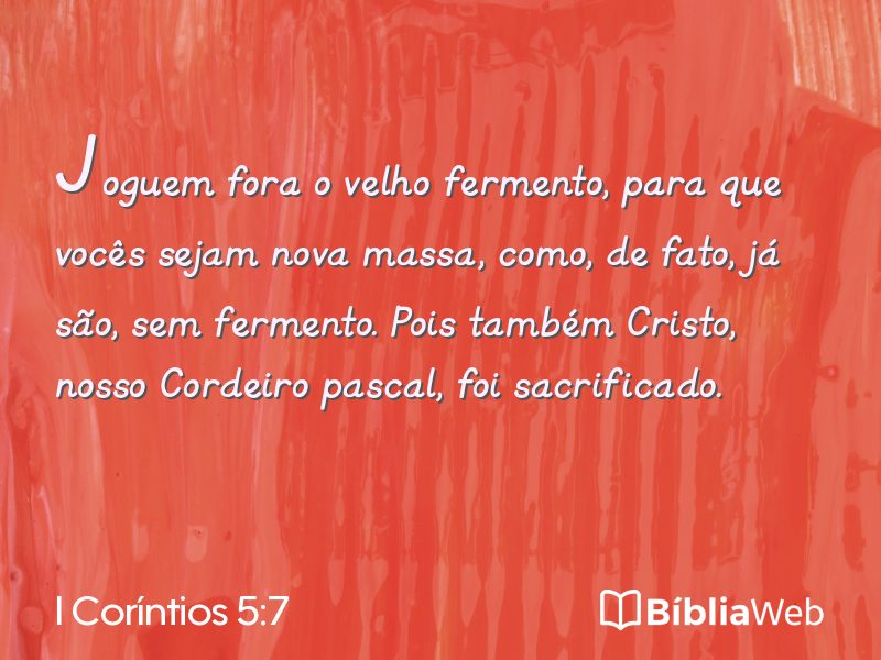 I Coríntios 5:7 em imagem para compartilhar