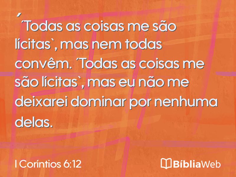 I Coríntios 6:12 em imagem para compartilhar