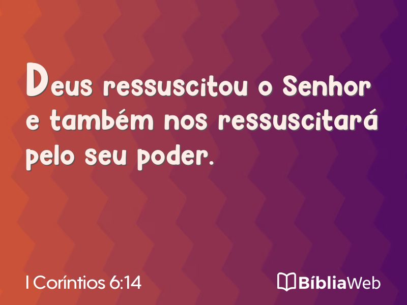 I Coríntios 6:14 em imagem para compartilhar