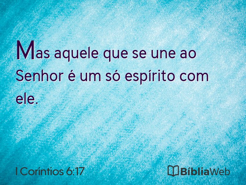 I Coríntios 6:17 em imagem para compartilhar