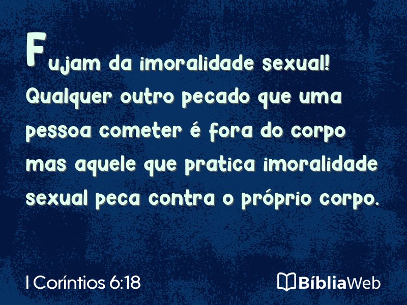 I Coríntios 6:18 em imagem para compartilhar