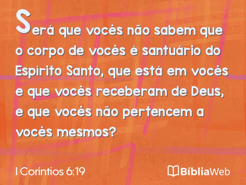 I Coríntios 6:19 em imagem para compartilhar