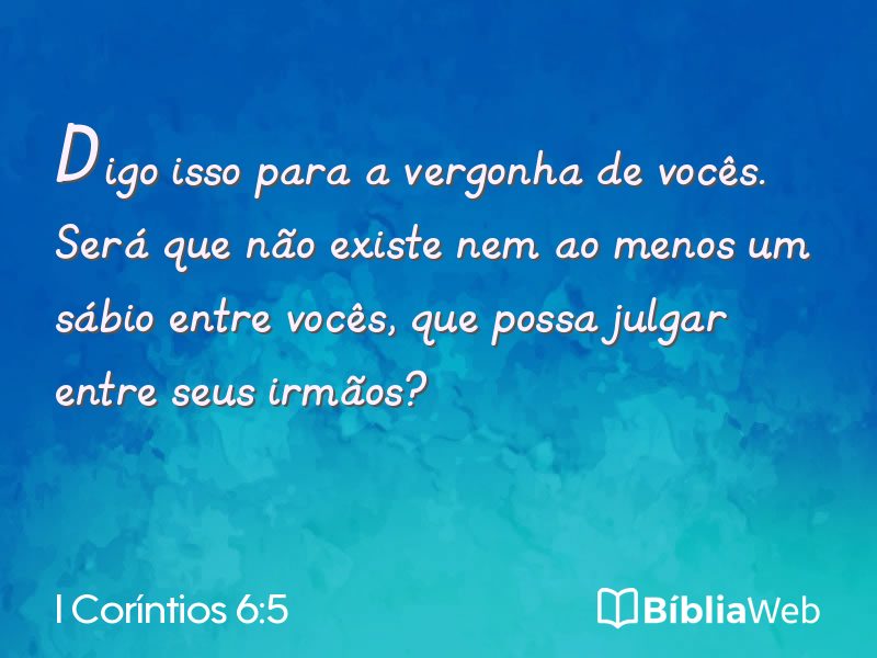 I Coríntios 6:5 em imagem para compartilhar
