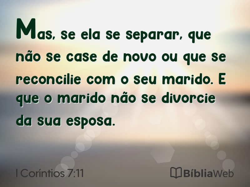 I Coríntios 7:11 em imagem para compartilhar