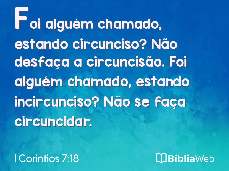 I Coríntios 7:18 em imagem para compartilhar