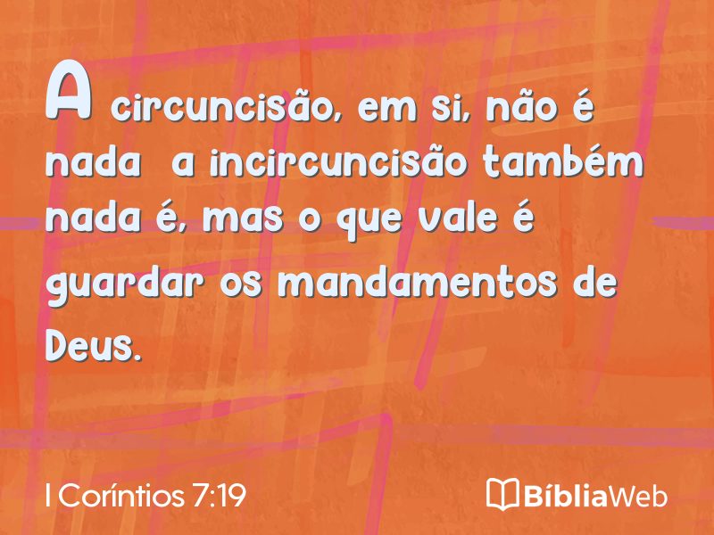I Coríntios 7:19 em imagem para compartilhar