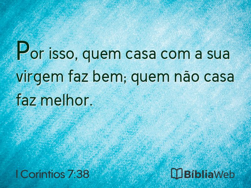 I Coríntios 7:38 em imagem para compartilhar