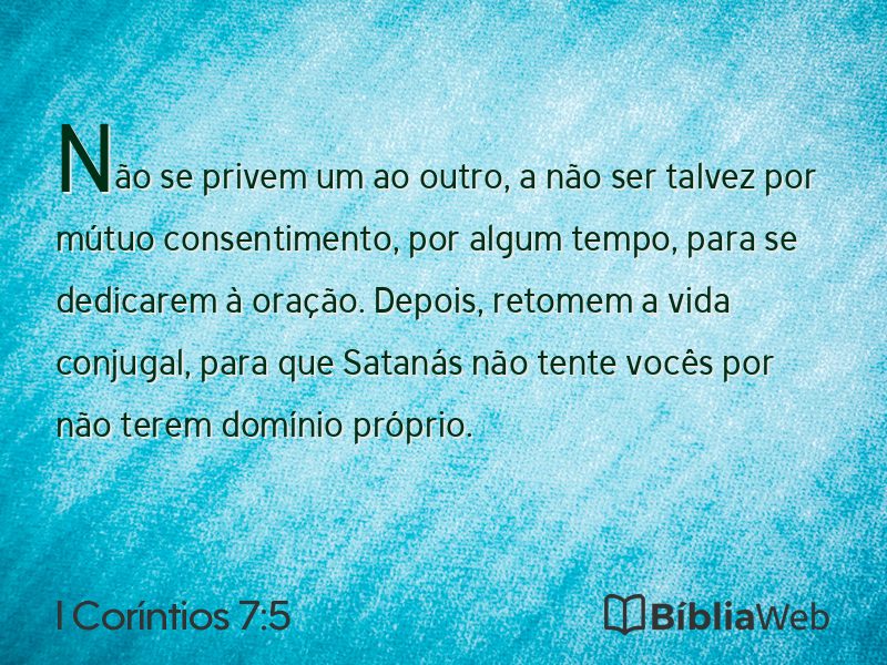 I Coríntios 7:5 em imagem para compartilhar