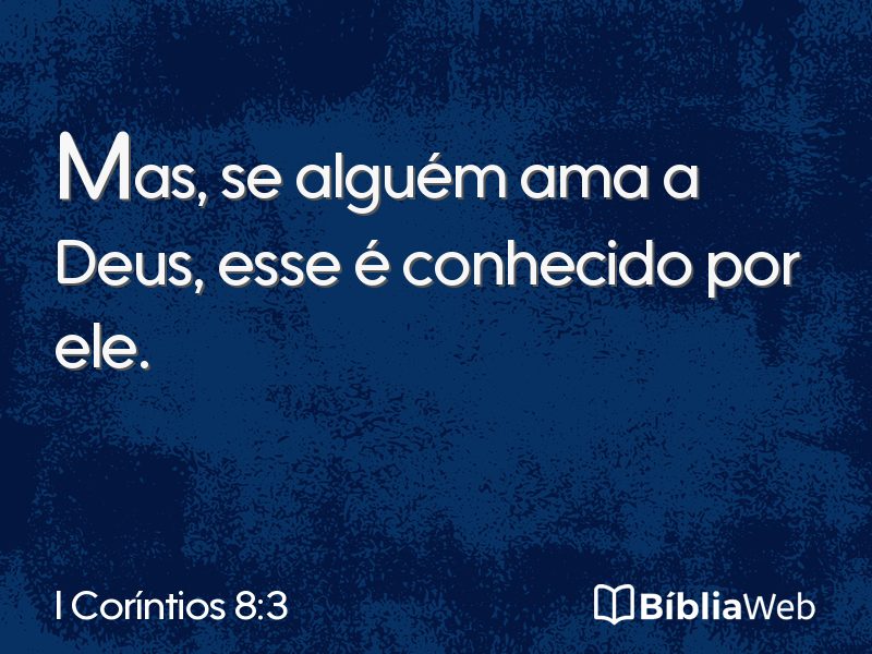 I Coríntios 8:3 em imagem para compartilhar