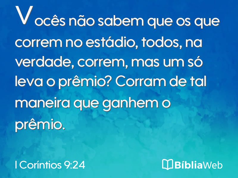 I Coríntios 9:24 em imagem para compartilhar