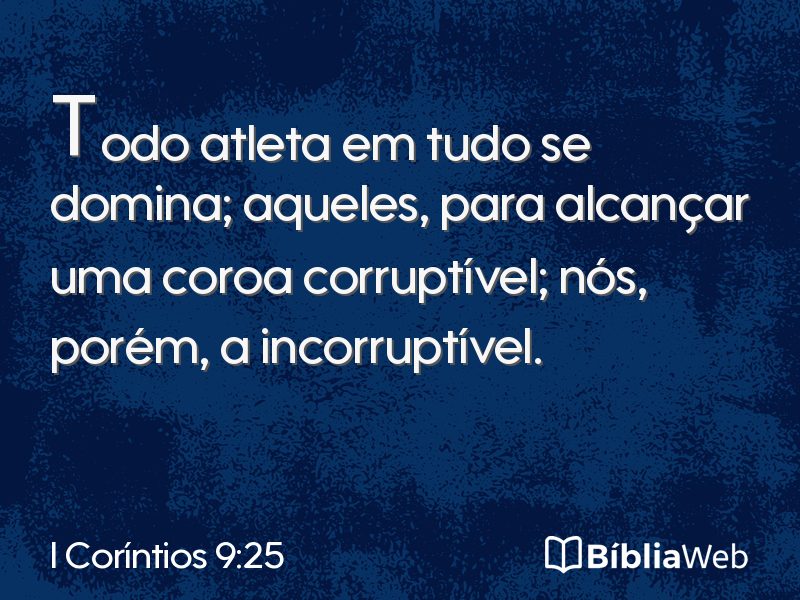 I Coríntios 9:25 em imagem para compartilhar