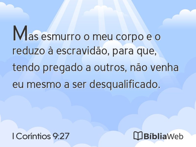 I Coríntios 9:27 em imagem para compartilhar