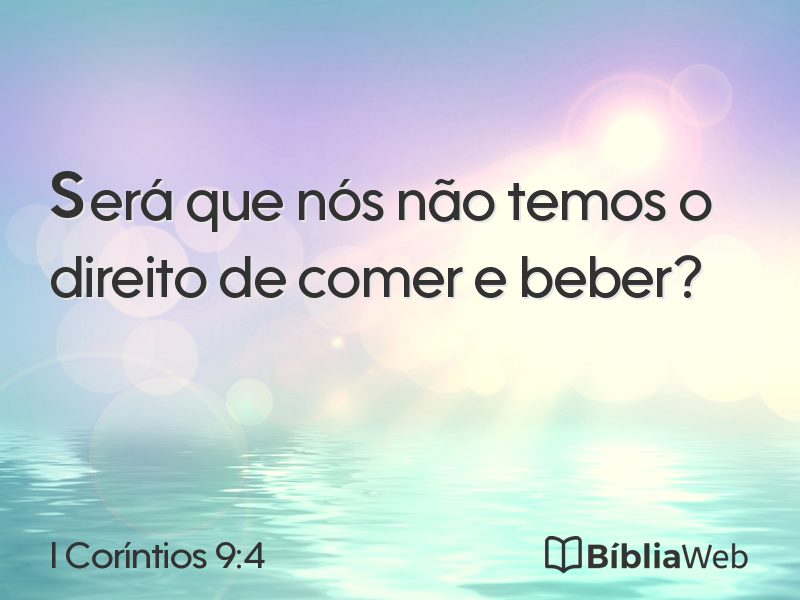 I Coríntios 9:4 em imagem para compartilhar