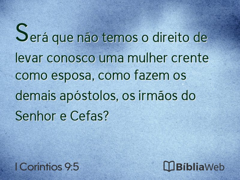 I Coríntios 9:5 em imagem para compartilhar