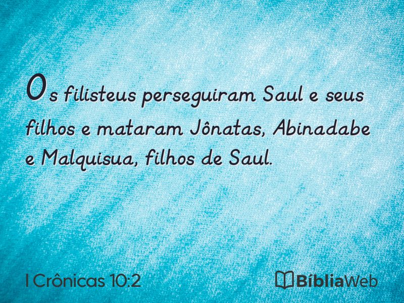I Crônicas 10:2 em imagem para compartilhar