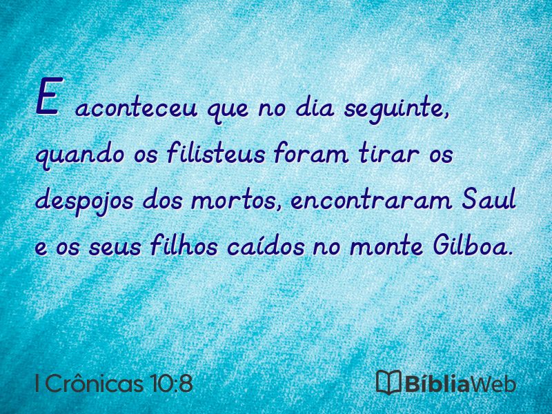 I Crônicas 10:8 em imagem para compartilhar