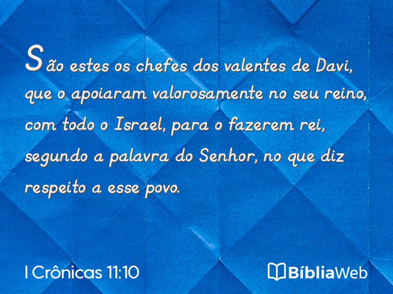 I Crônicas 11:10 em imagem para compartilhar