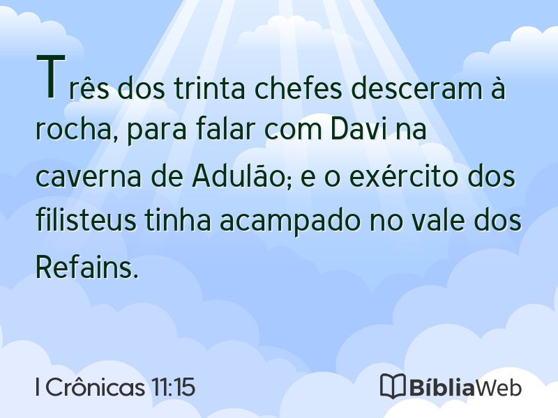I Crônicas 11:15 em imagem para compartilhar