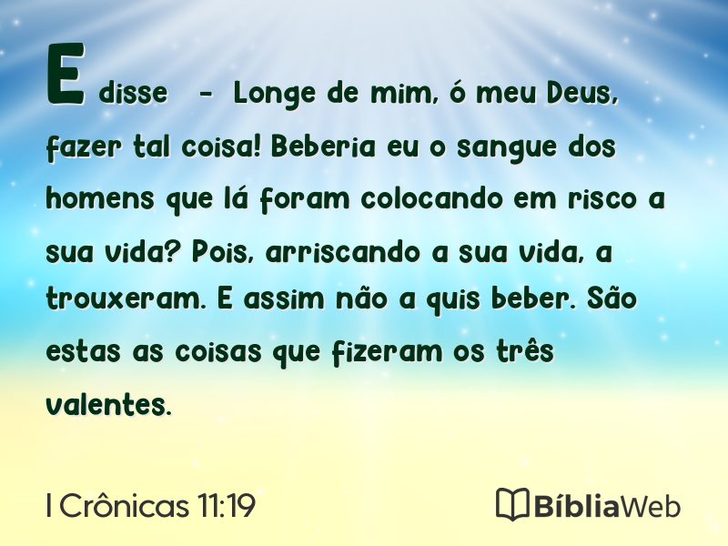 I Crônicas 11:19 em imagem para compartilhar