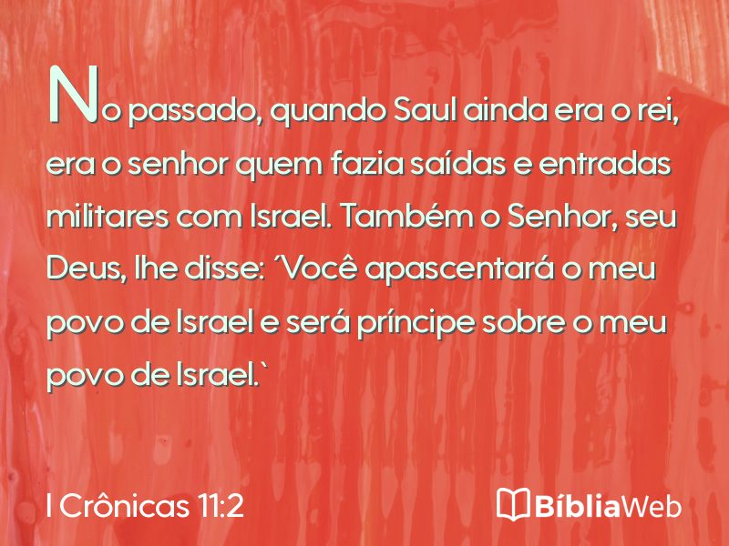 I Crônicas 11:2 em imagem para compartilhar