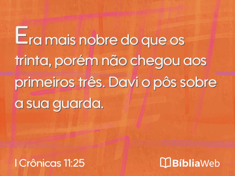 I Crônicas 11:25 em imagem para compartilhar