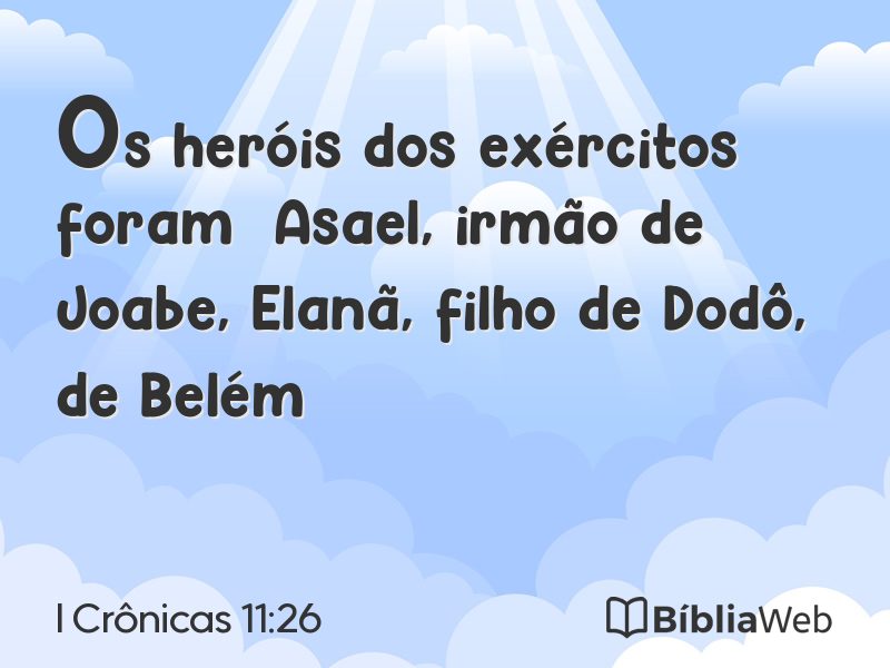 I Crônicas 11:26 em imagem para compartilhar