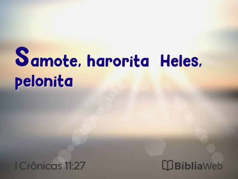 I Crônicas 11:27 em imagem para compartilhar