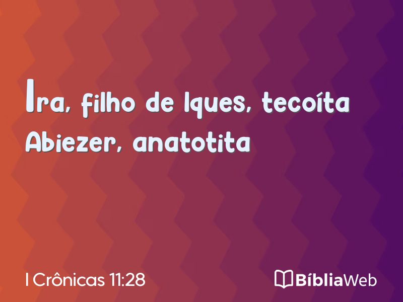 I Crônicas 11:28 em imagem para compartilhar