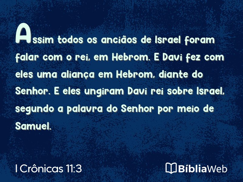 I Crônicas 11:3 em imagem para compartilhar
