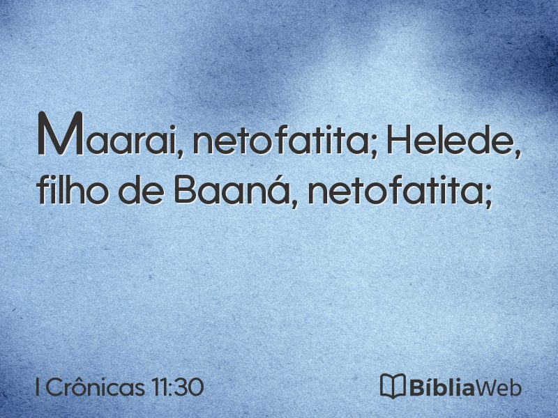 I Crônicas 11:30 em imagem para compartilhar