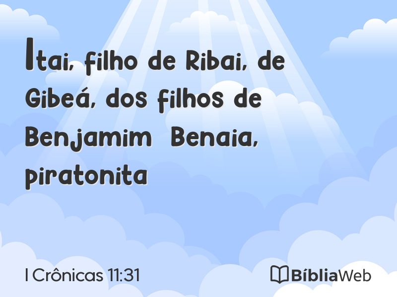 I Crônicas 11:31 em imagem para compartilhar