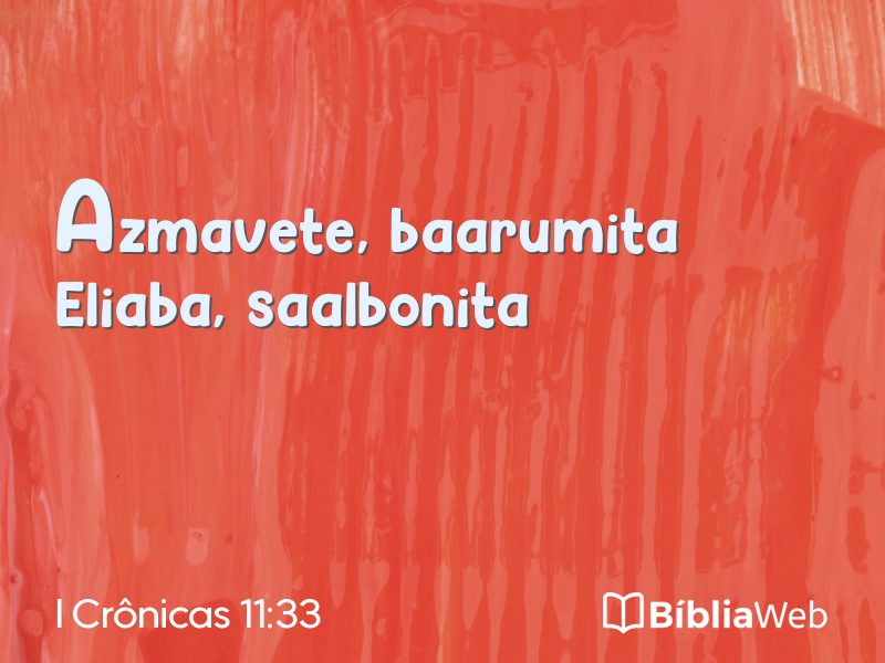 I Crônicas 11:33 em imagem para compartilhar