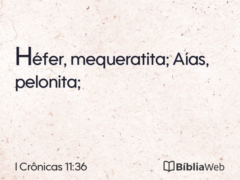 I Crônicas 11:36 em imagem para compartilhar