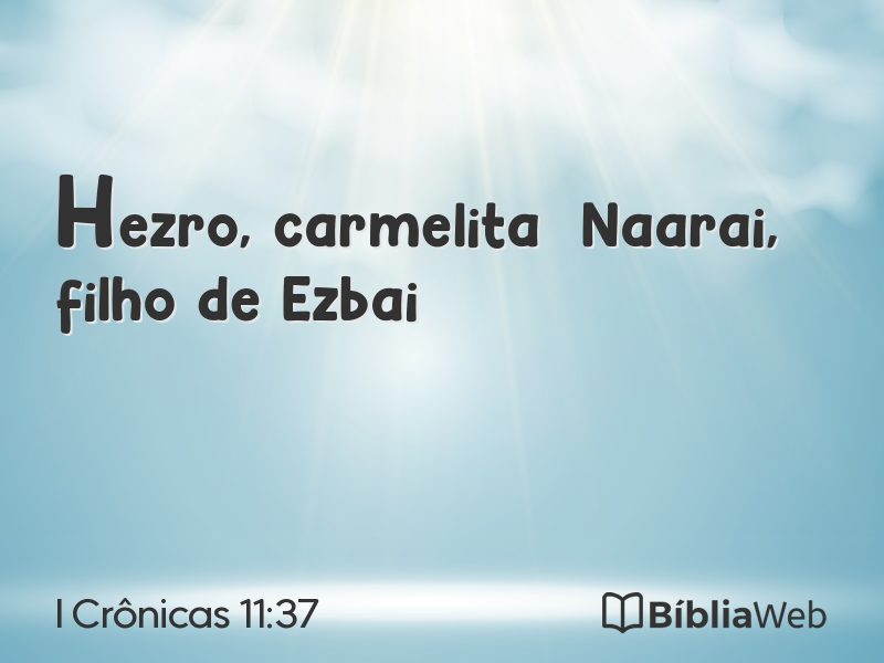 I Crônicas 11:37 em imagem para compartilhar