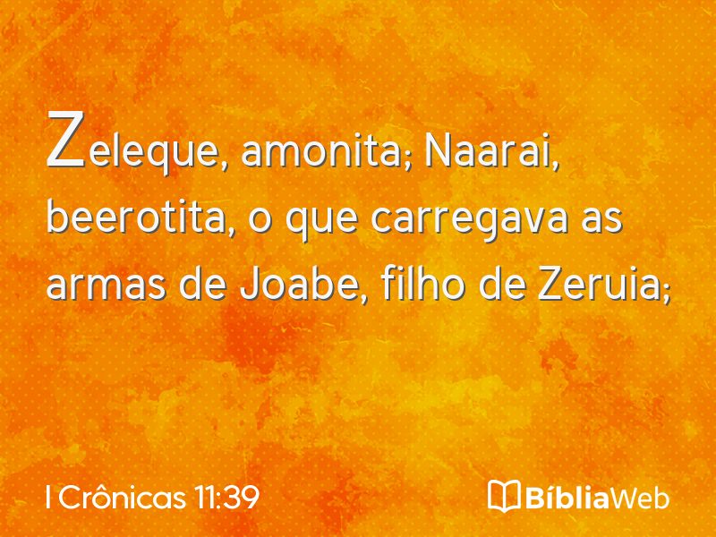 I Crônicas 11:39 em imagem para compartilhar