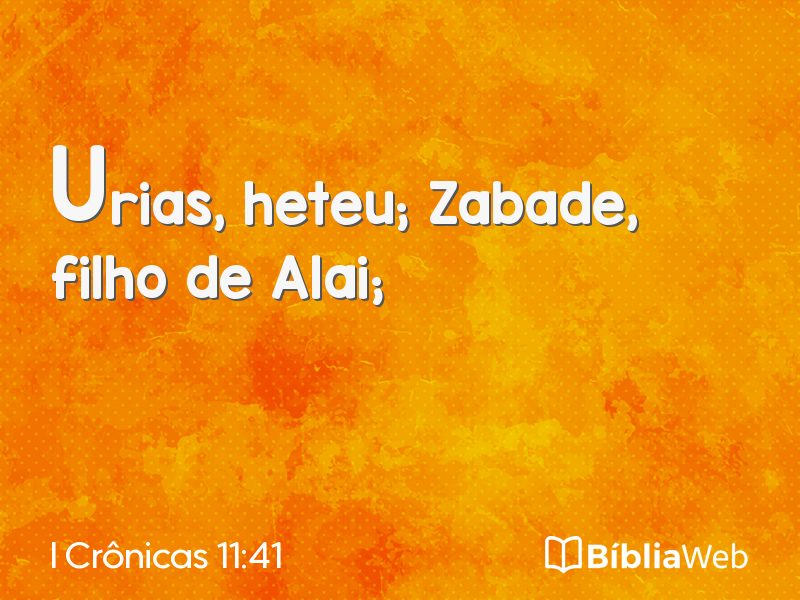 I Crônicas 11:41 em imagem para compartilhar